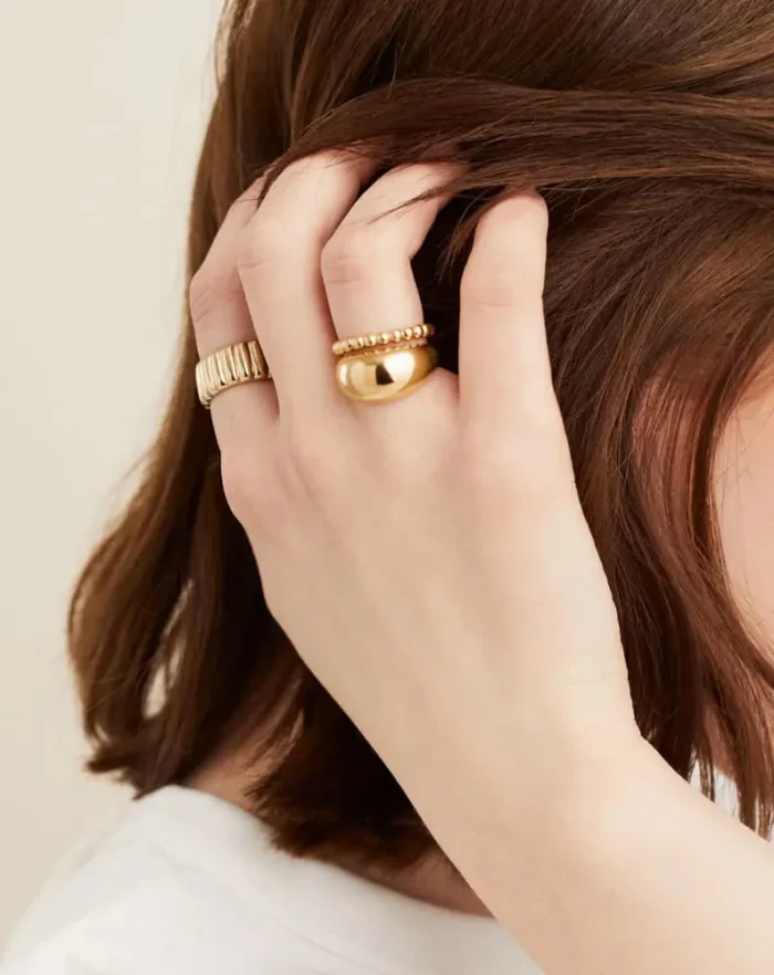 Metallic Sphere Ring