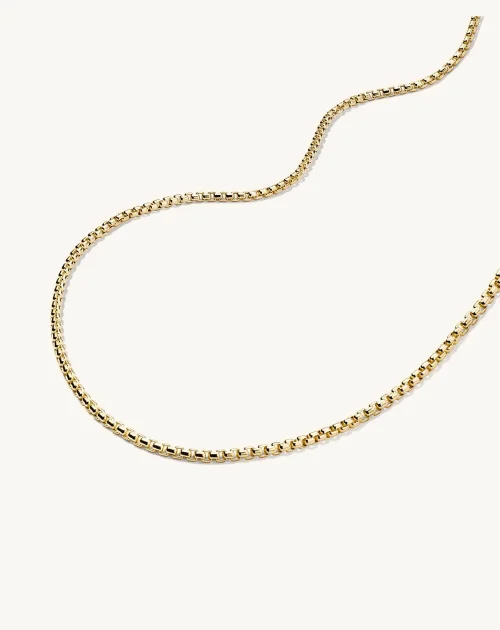 Round Box Chain Necklace - 1