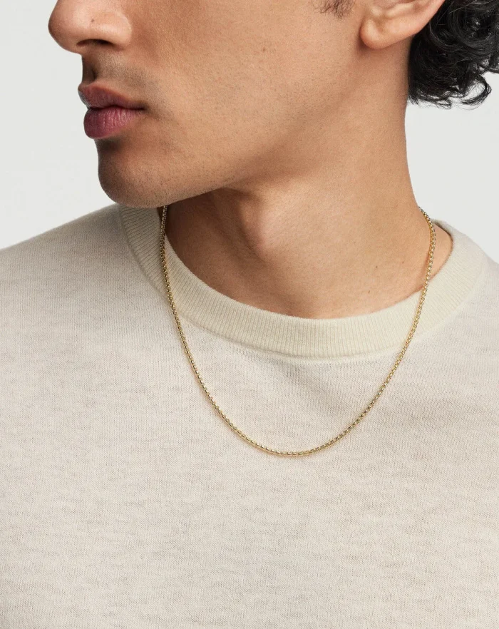 Round Box Chain Necklace