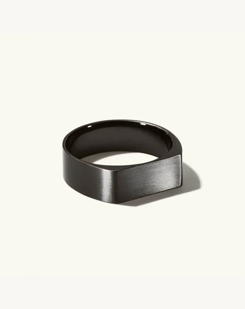 Slim Rectangular Signet Ring -1